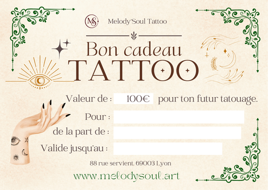 Bon Cadeau Tatouage 100€