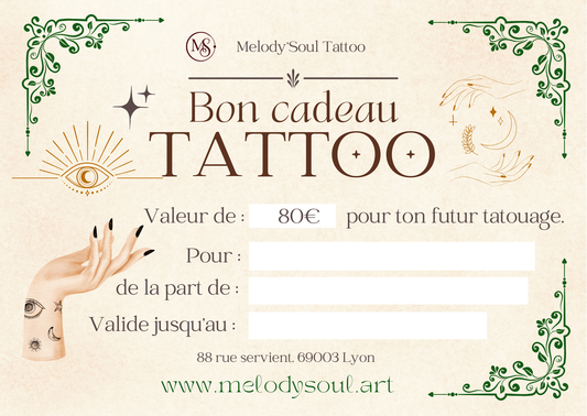 Bon cadeau Tatouage 80€